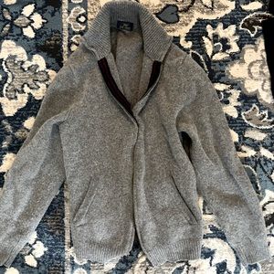 Brooks Brothers Perfect Gray Full-Zip pockets Wool